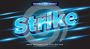 Strike lightning typography editable text effect