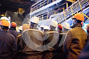 Strike of workers in heavy industry. Metallurgical industry.