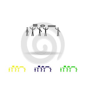 strikers multicolored icons. Elements of protest and rallies icon. Signs and symbol collection icon for websites, web design, mobi