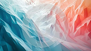 Abstract Polygonal Background with Dynamic Blue, White, and Red Gradient