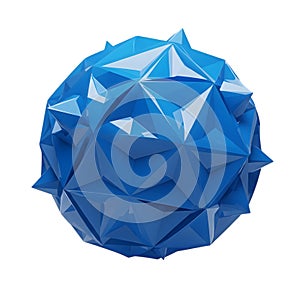 Abstract Geometric Blue Sphere