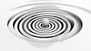 Abstract Concentric Circles with Central Sphere