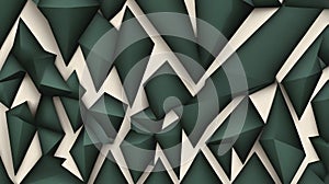 Abstract Dark Green Geometric Pattern with Sharp Triangular Shapes for Modern Design