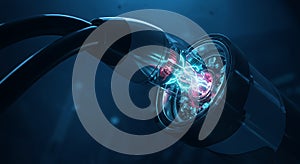 High speed data flowing through a glowing wire