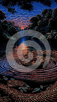 Serpent's Moonlit Mirror