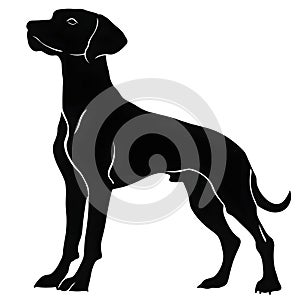 Majestic German Shorthaired Pointer Silhouette: A Striking Canine Image