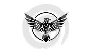 Geometric Eagle Emblem Logo