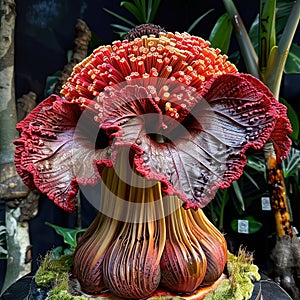 Striking Corpse Flower in Full Bloom