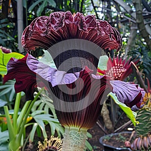 Striking Corpse Flower in Full Bloom