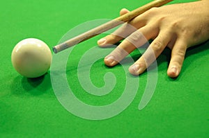 Striking the cue ball