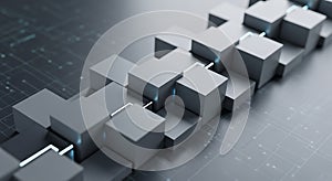 Abstract data flow across geometric gray cubes