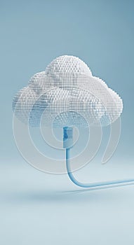 Cloud Computing Connection with Ethernet Cable
