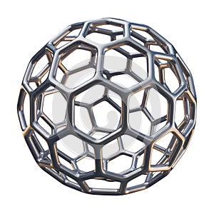 Abstract Metallic Sphere with Geometric Pattern