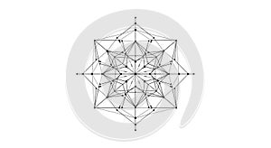 Geometric Starburst Pattern on White