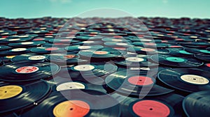 A striking horizon made up of vinyl records reminding us of the power of music to unite and uplift no matter the