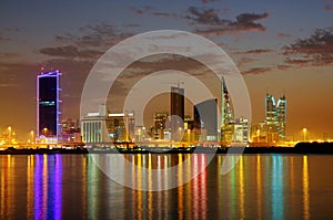 Striking illumination & reflection of Bahrain higr