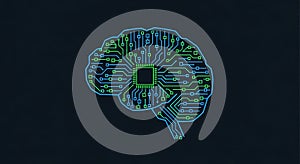 Digital Brain: AI and Technology Concept