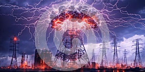 Apocalyptic Brainstorm: Towering Flames and Electrical Fury photo