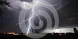 Forked Lightning on a Black Sky