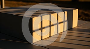 Geometric Shadows on a Concrete Block