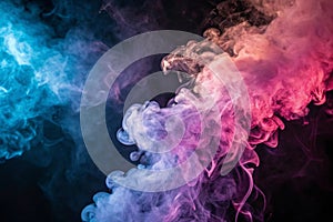 Colorful smoke with flash photo