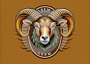 Majestic Rams Head Logo Design Powerful Symbolism for Branding and NatureInspired Projects photo