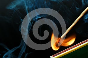 Striking a match and make a fire