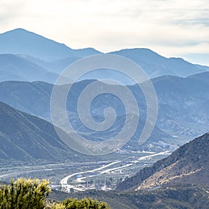 Striking mountains and road in Ontario California