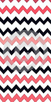 Colorful zigzag pattern in red, pink, and black with white background