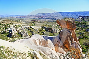 Beautiful Cappadocian landscape Goreme Turkey