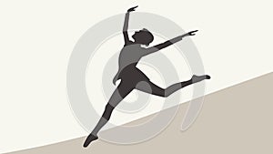 Striking Silhouette of Dynamic Dancer in Motion, vector design Generative AI