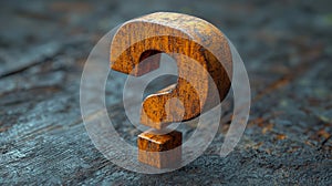 A striking supermacro image of a question mark, designed with minimalist precision. Generatice AI