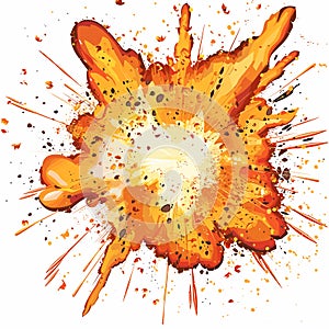 Fiery Explosion Vector Art photo