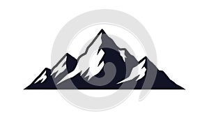 Abstract Mountain Range Silhouette Vector Icon