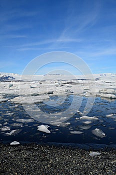 Striking Views Icey Landscape in Jokulsarlon Iceland photo