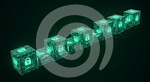 Secure Blockchain Cubes Representing Digital Assets