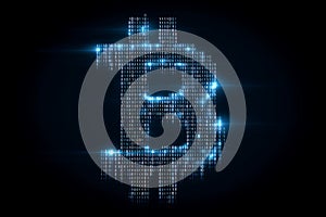 Bitcoin Digital Code: Cryptocurrency Concept