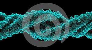 Abstract microscopic DNA strand visualization