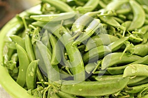 String bean at the market