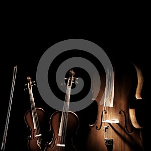 Violin cello. Ensemble of string instruments