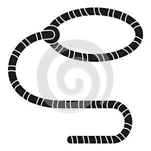 String lasso icon simple vector. Line loop