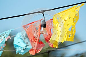 String Light Bulb and Streamers.