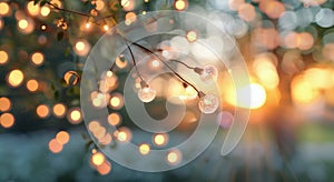 String Lights in the Evening