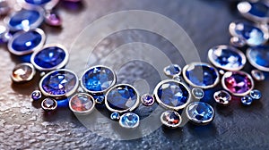 A string of luminous sapphires