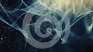 String theory : depiction of quantum strings, showcasing the subtle, dynamic interactions at heart of universe's
