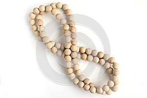 String of wooden beads necklace