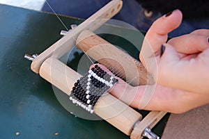 Stringing beads