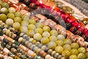 Strings of beads make cool pattern