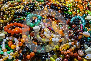 Strings of beads make cool pattern