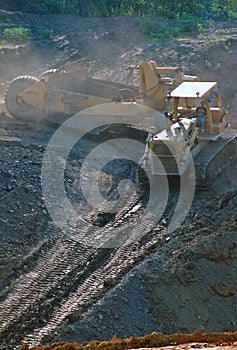 Strip Mining Coal Pit